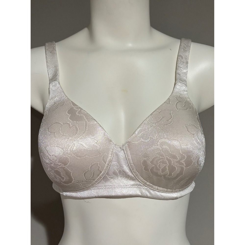 Vanity Fair Body Shine Full Coverage Underwire Bra Pearl White Floral 72297 36B